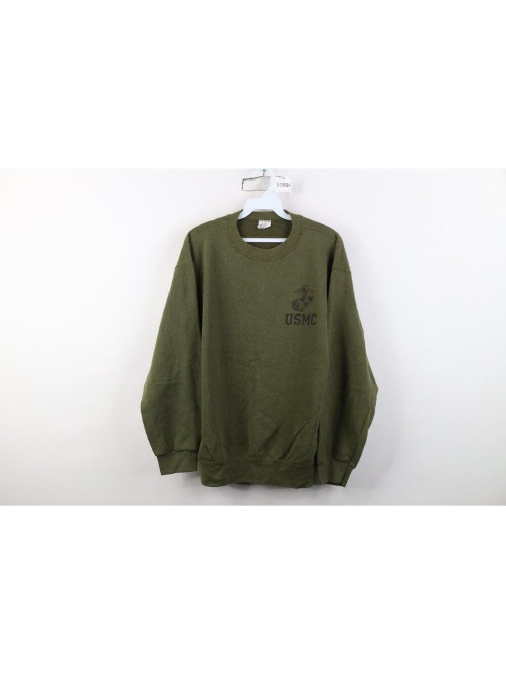 Vintage 90s USGI Mens Medium Distressed USMC Marines Crewneck Sweatshirt USA
